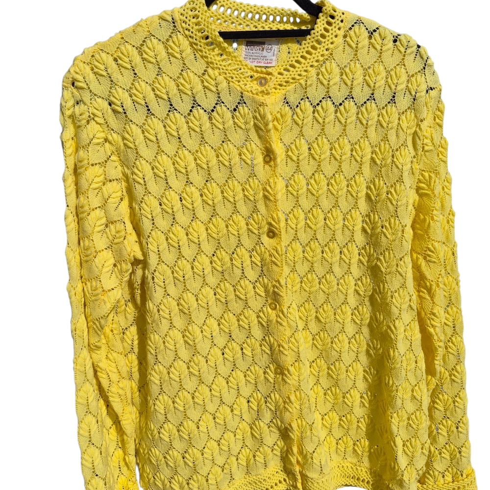 Yellow Women's Cardigan Sweater